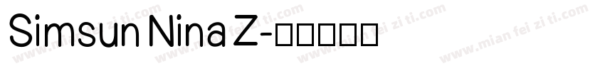 Simsun Nina Z字体转换